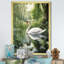 «Swans Refuge By The Lake I», reproductions sur toile d'animaux-97170778-97170777