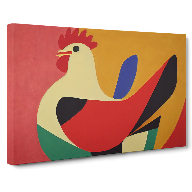 Rooster Abstract Vol.1 - Wrapped Canvas, 40cm H x 60cm W x 3cm D