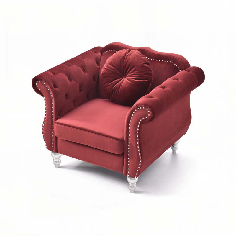 Charming Transitional Flared Armchair