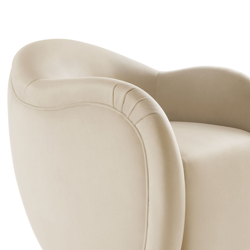 Fauteuil pivotant en velours Compose Performance, 30 cm H x 20 cm L