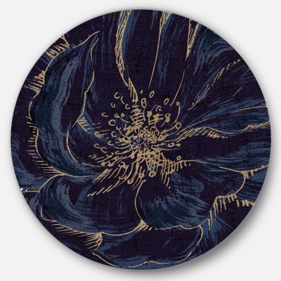 « dark rose gilded gold »-impression sur cercle métallique