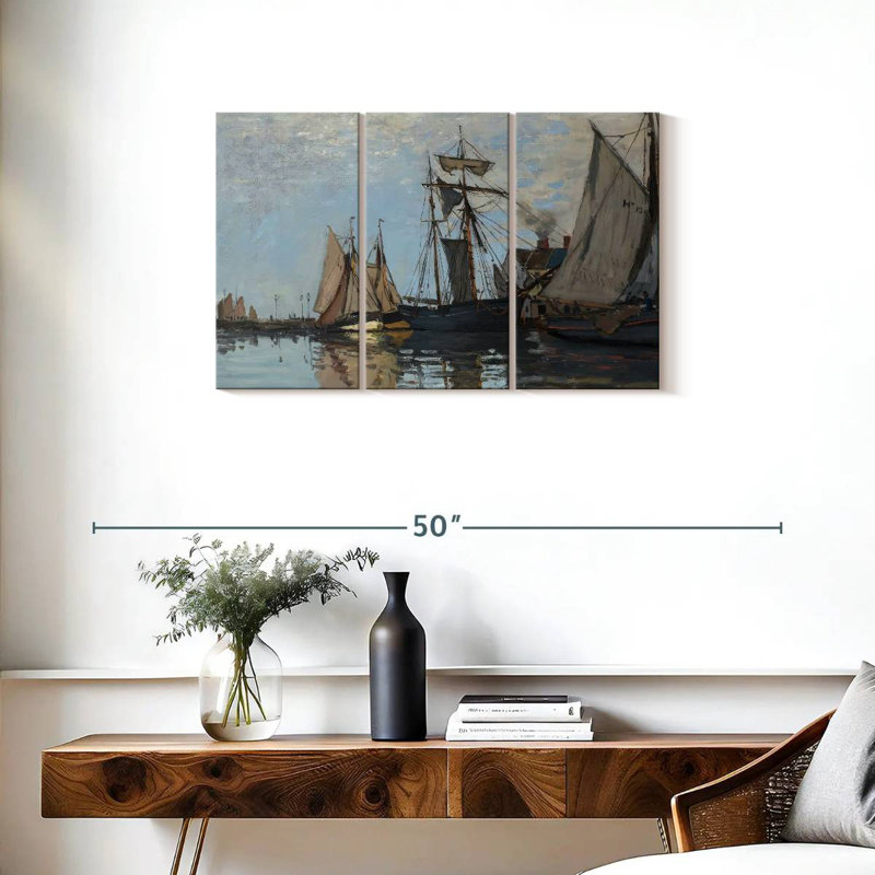 Le port de Honfleur, H 20 po x l 33 po