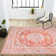 Lesak Ornate Medallion Machine-Washable Orange/Cream Rug