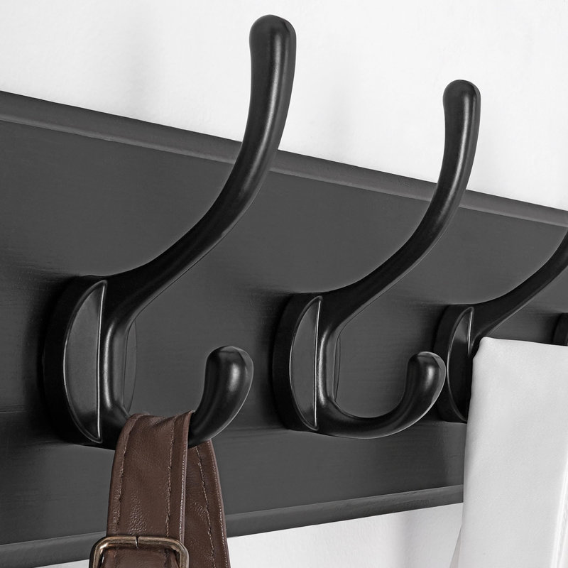 Rondallyn Freestanding 5 - Hook Coat Rack, Black
