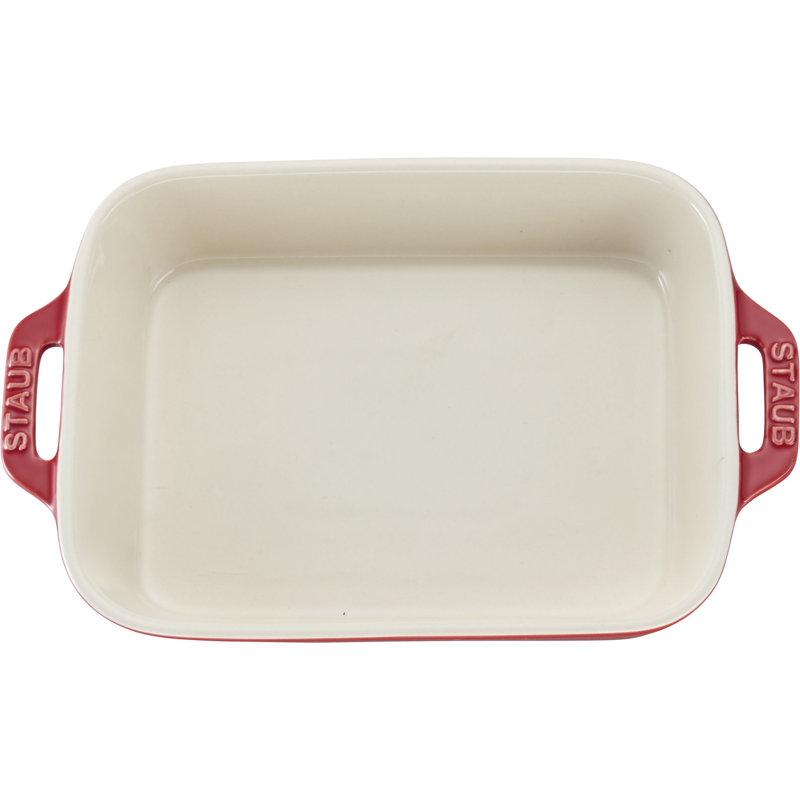 Staub Ceramic 6-inch Rectangular Baking Dish, Cherry