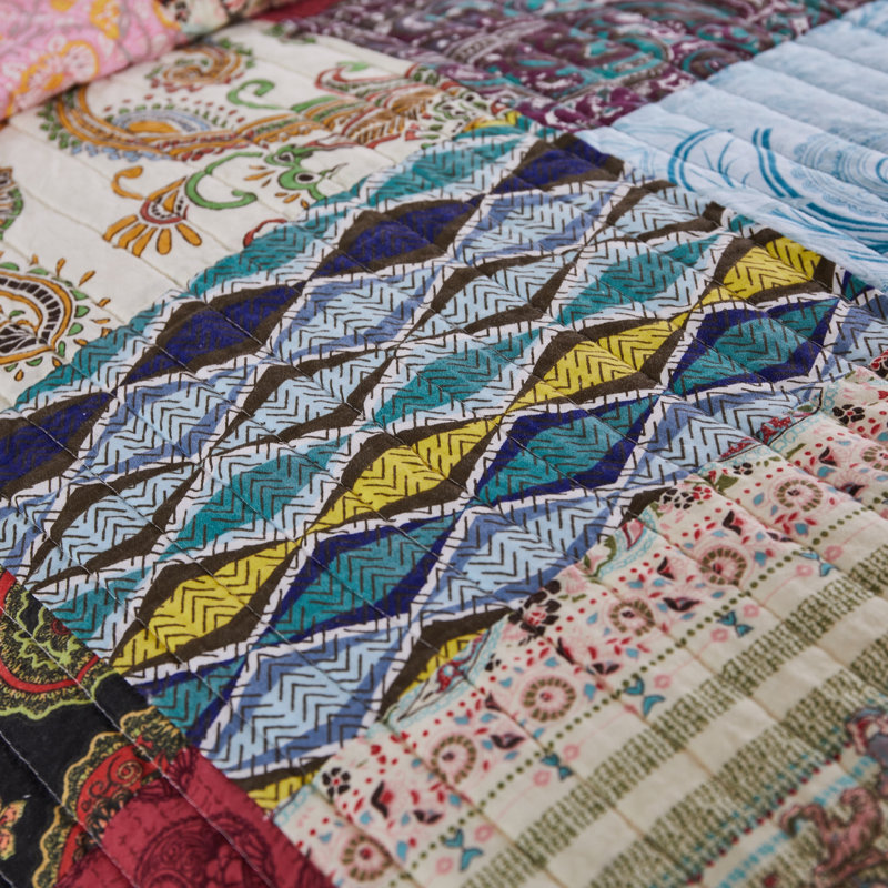 Greenland Home Fashions Bohemian Dream 100% Cotton Patchwork Throw ...