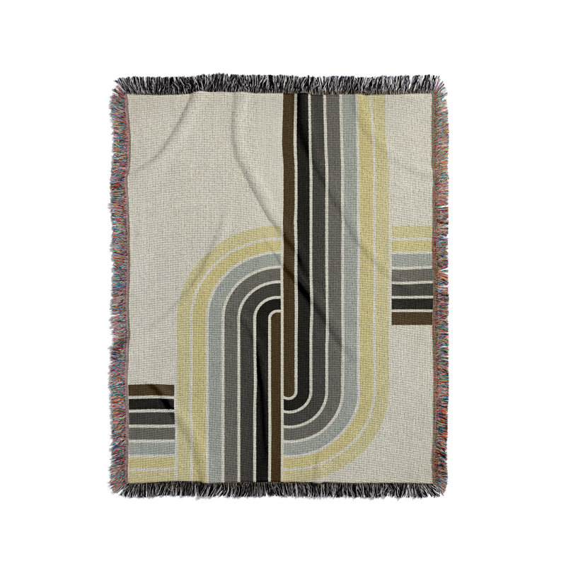 Jeté en mélange de coton Merna, L 70 po x l 50 po, Noir