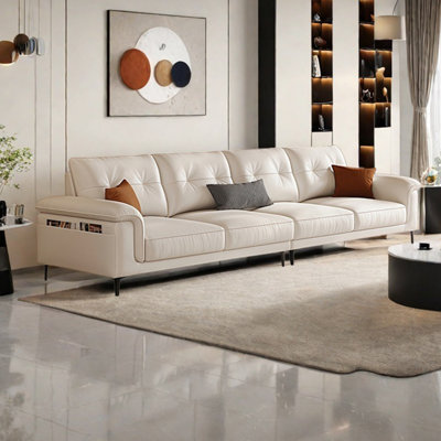 Modern simple light luxury straight row sofa
