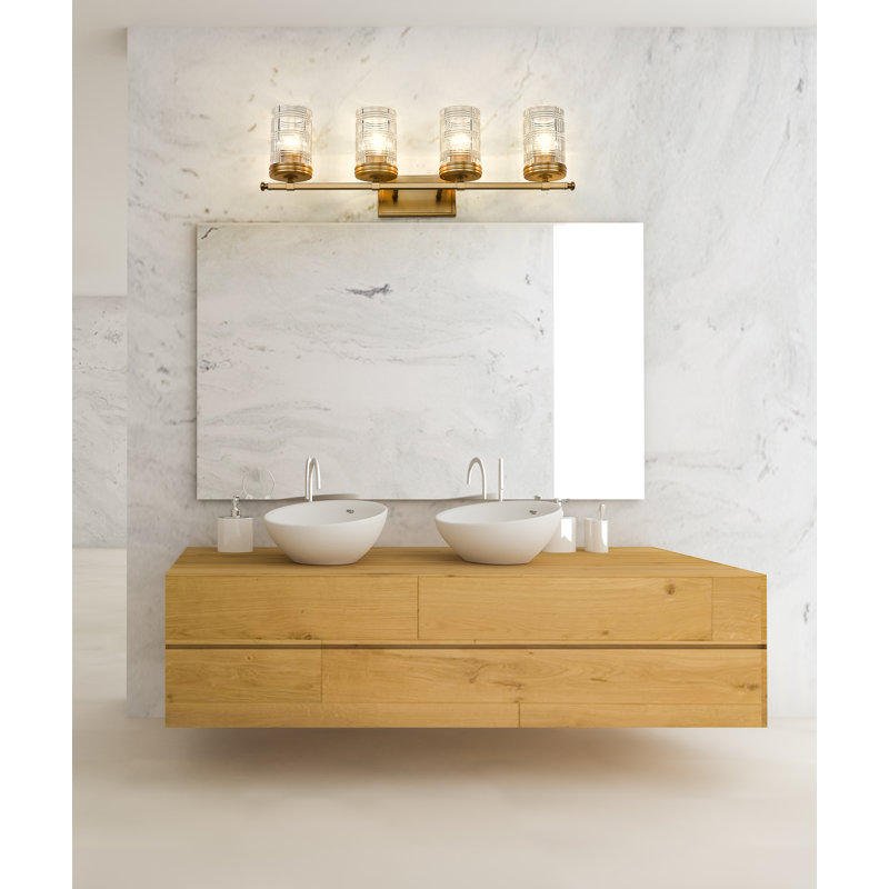Meuble-lavabo 4 lumières Archer, Or héritage