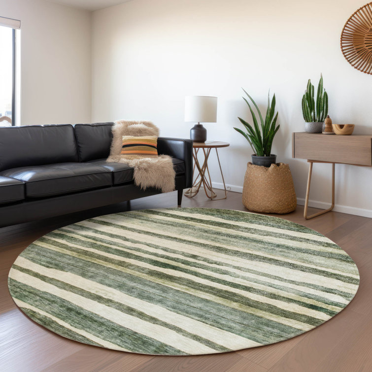 Machine Washable Indoor/Outdoor Cicel ACN1191 Sage Rug