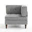 Fauteuil capitonné modulaire en velours côtelé-231553973