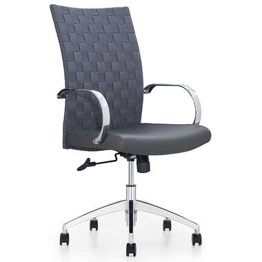 GM Seating Ribbed Mid Back Desk Chair - Lumbar Support, Modern