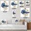 Horloge murale abstraite et vie sous-marine-808270686