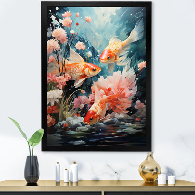 Aquariums Enchanted Waters Pointillism - Aquariums, art mural sur toile