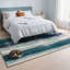 Tapis Lavender2 moderne à l'aquarelle abstraite, bleu sarcelle et blanc, lavable en machine, antidérapant, à poils courts, pour l'intérieur et l'extérieur, adapté aux animaux domestiques, idéal pour le salon, la chambre, la salle à manger, l'entrée, le couloir ou le bureau.-1909821814
