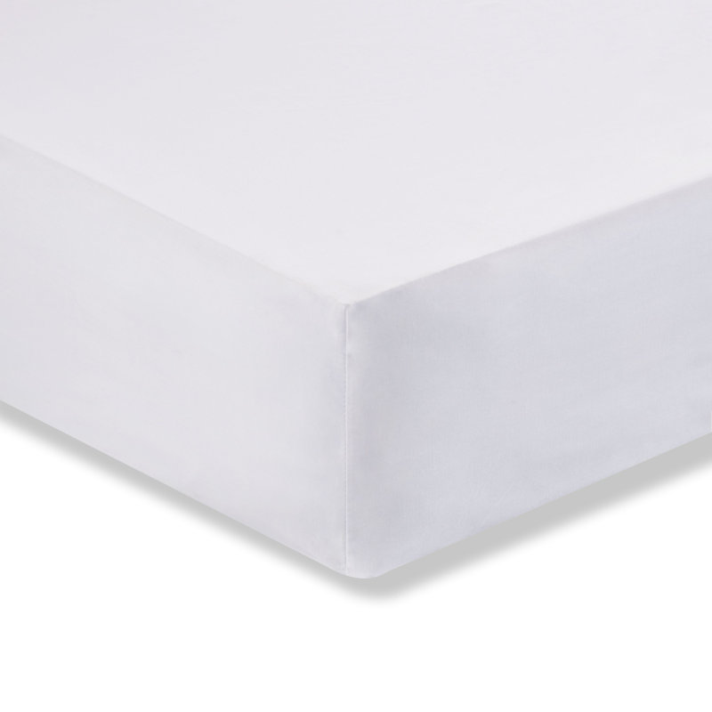 400 Thread Count 100% Cotton Sateen Fitted Sheet, Kingsize (5'), Green