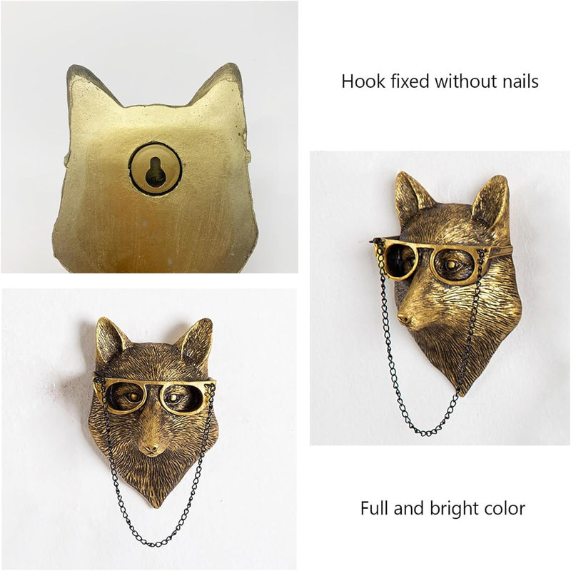 Faux Fox Head Wall Decor