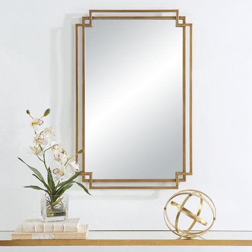 Willa Arlo Interiors Whipe Rectangle Metal Wall Mirror & Reviews | Wayfair