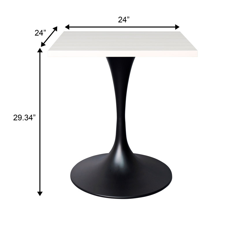 Table de salle à manger Verve, Clair naturel, Noir