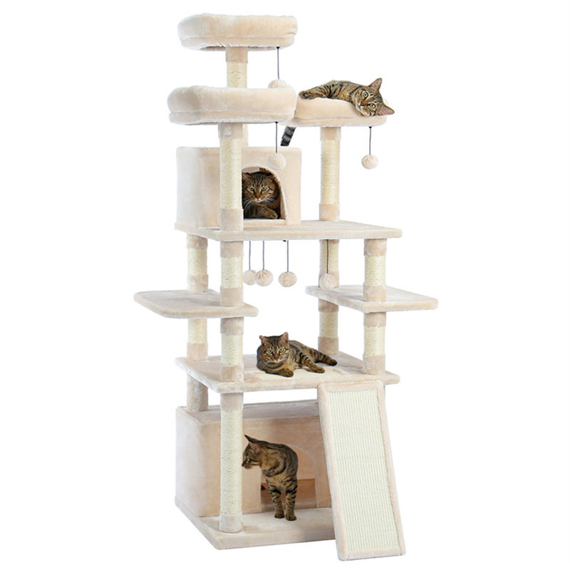 Arbre à chat 66 po à niveaux multiples Clareta