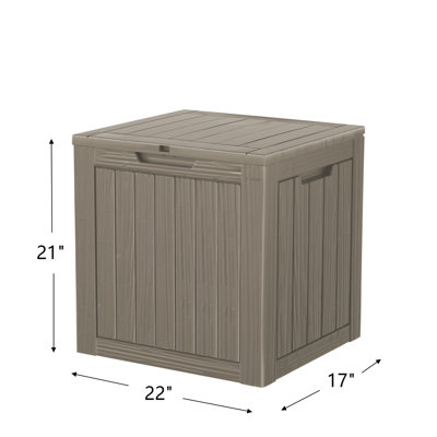 Decksplore 30 Gallons Water Resistant Resin Lockable Deck Box