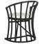 Chaise avec accoudoirs rembourrée en coton Ferryhill-800058220
