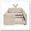 Twin Size Upholstered Platform Bed with Cute Rabbit Ear Shaped Headboard-1770478733