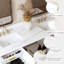 Meuble-lavabo double 60 po avec 7 tiroirs et comptoir en quartz