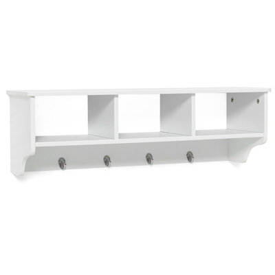 4 - Hook Wall Mounted Coat Rack
