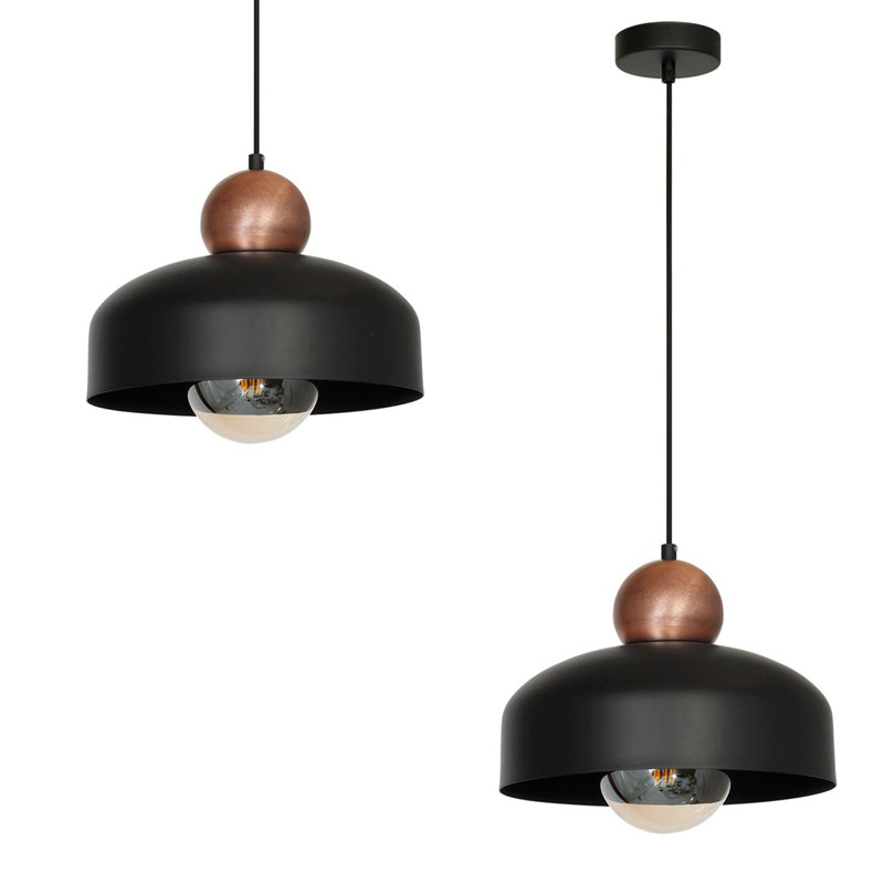 Besednice 1 - Light Dome Pendant, Black