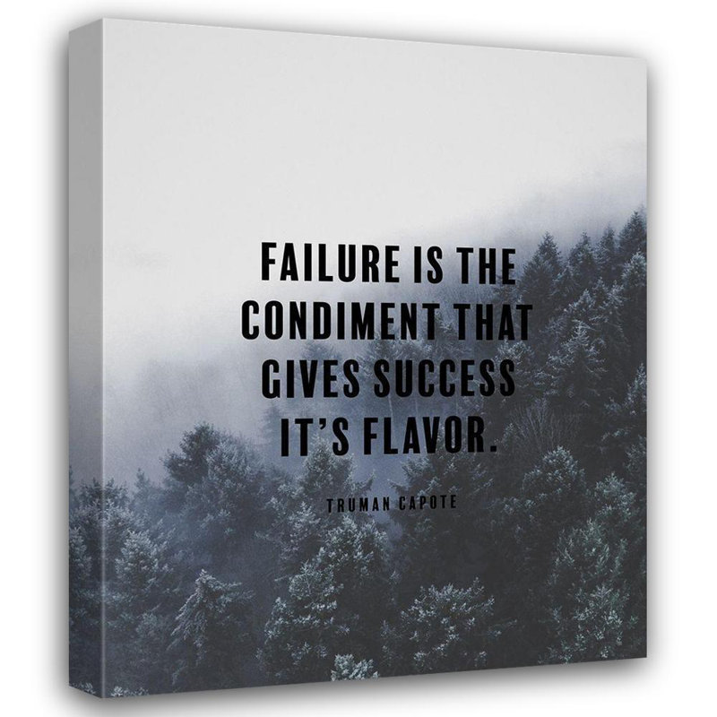 Art sur toile tendue Trinx ArtsyQuotes: Truman Capote Citation: Gives Success ArtsyQuotes-002796, H 44 po x l 36 po