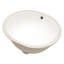 19"x16" Oval Shape Undermount Bathroom Sink Modern Pure White Porcelain Ceramic Lavatory Vanity Sink Basin with Overflow