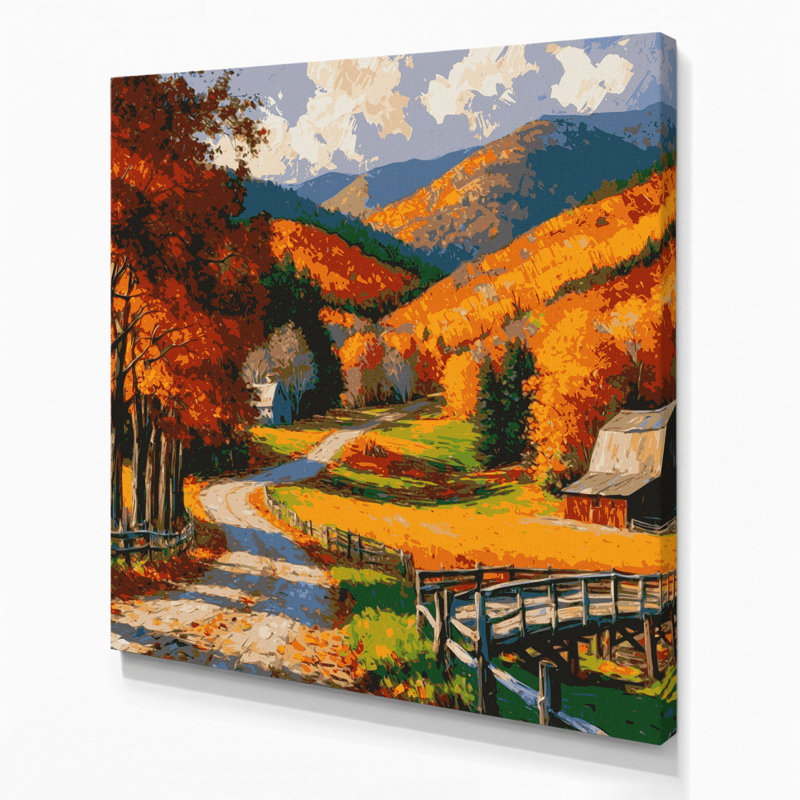 USA State Vermont Brown Canvas Wall Art, 12" H x 12" W