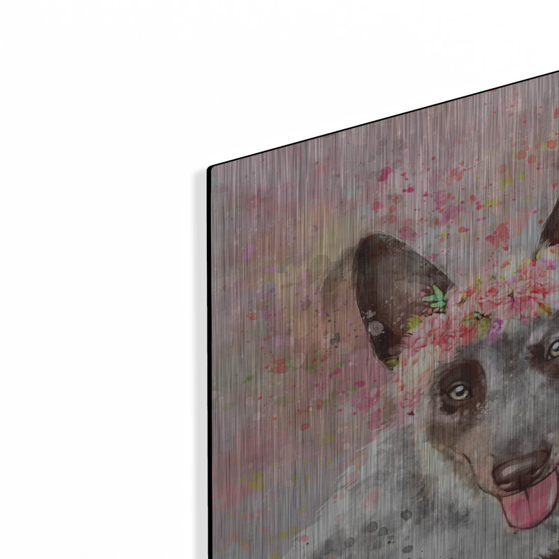 Art mural en métal Flower Crown, H 12 po x l 12 po