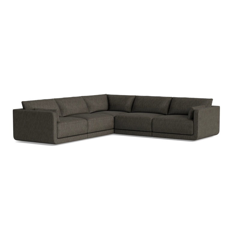 Eva Modular Sectional, Performance Weave - Onyx
