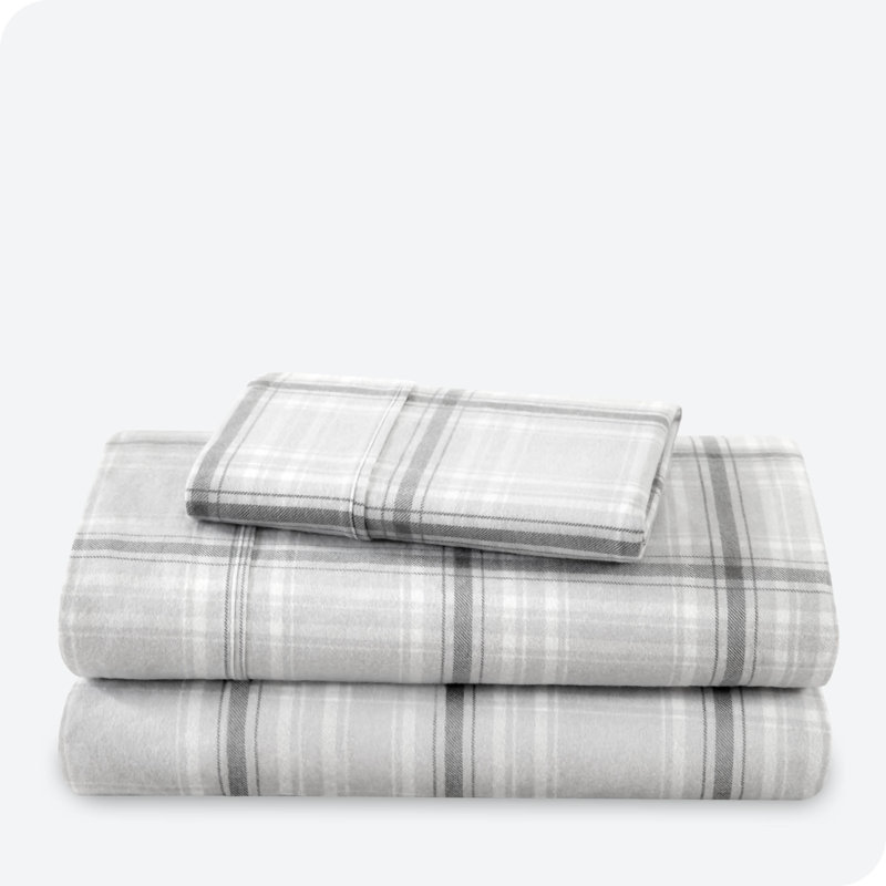 Ensemble de draps en micro-fibre, Ensemble de draps pour lit simple TG + un drap-hou, Tartan écossais
