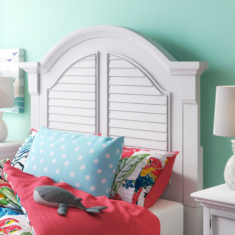 Hewlett Twin Panel Headboard w/ Louvered Accents, Twin