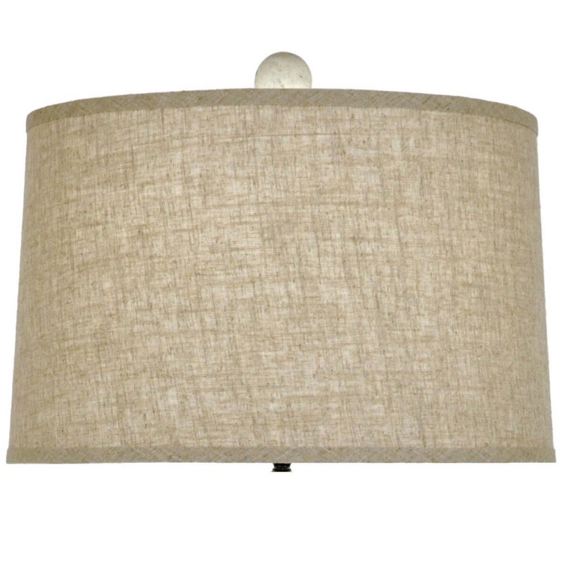 Eileen Table Lamp, Gray/Off White, Brown