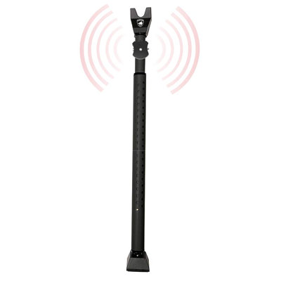 Adjustable Door Security Bar with Alarm, 2-in-1 Door Jammer for Sliding Patio Doors & Door Knobs, 40 Adjustable Positions