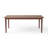  Dining Table with Square Leg, Elegant Dining Table for Dining Room and Kitchen, Walnut