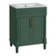 Meuble-lavabo 24 po avec lavabo intégré en céramique, meuble-lavabo simple avec 2 portes et meuble-lavabo simple pour petite et moyenne salle de bain-129051313