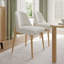 Modern Linen Fabric Upholstered Dining Chairs with Wood Legs-986197947-990078363-994512072
