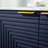 30" Modern Navy Blue Freestanding Single Sink Bathroom Vanity with White Ceramic Top  -1237742077
