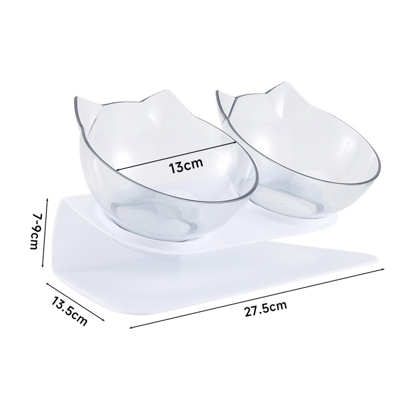 Elevated Feeder, White/Clear