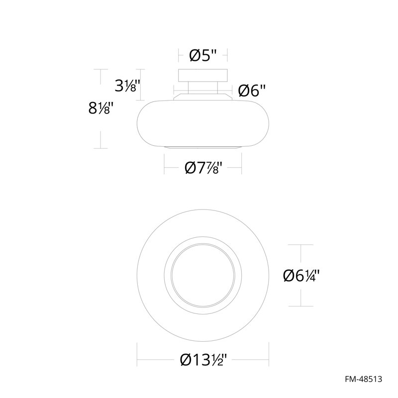 Doma Dimmable LED Semi-Flush Mount With Built in Color Temperature Adjustability Switch From 2700K/3000K/3500K/4000K, 3000K