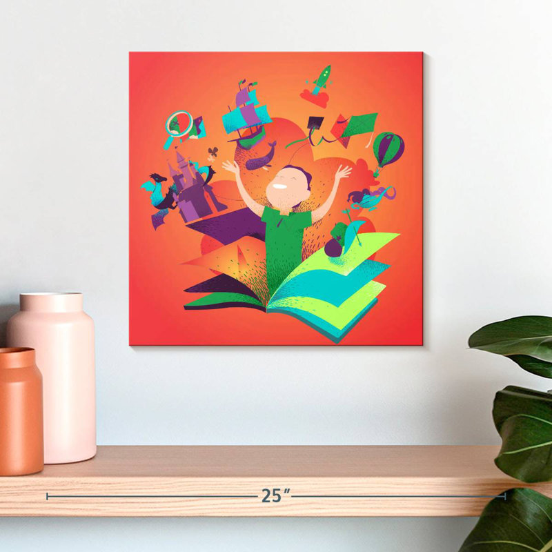 Imagination d'un livre, H 16 po x l 16 po