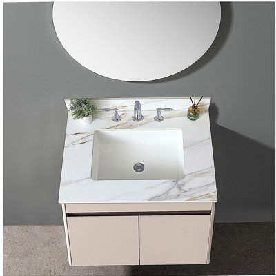 31-inch Marble Top, with Undermount Rectangular Island and 4-inch High Water Resistant Board Bathroom Vanity Top