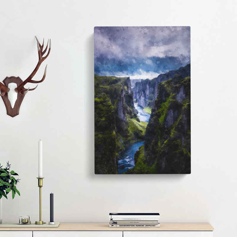 Cliffs Of Iceland - Wrapped Canvas, 50cm H x 35cm W x 3cm D