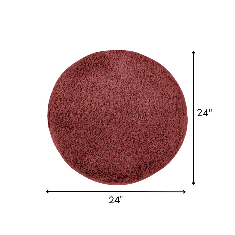 Better Trends 100% Polyester Bath Rug TPR Backing Bathroom Rug Red, Red