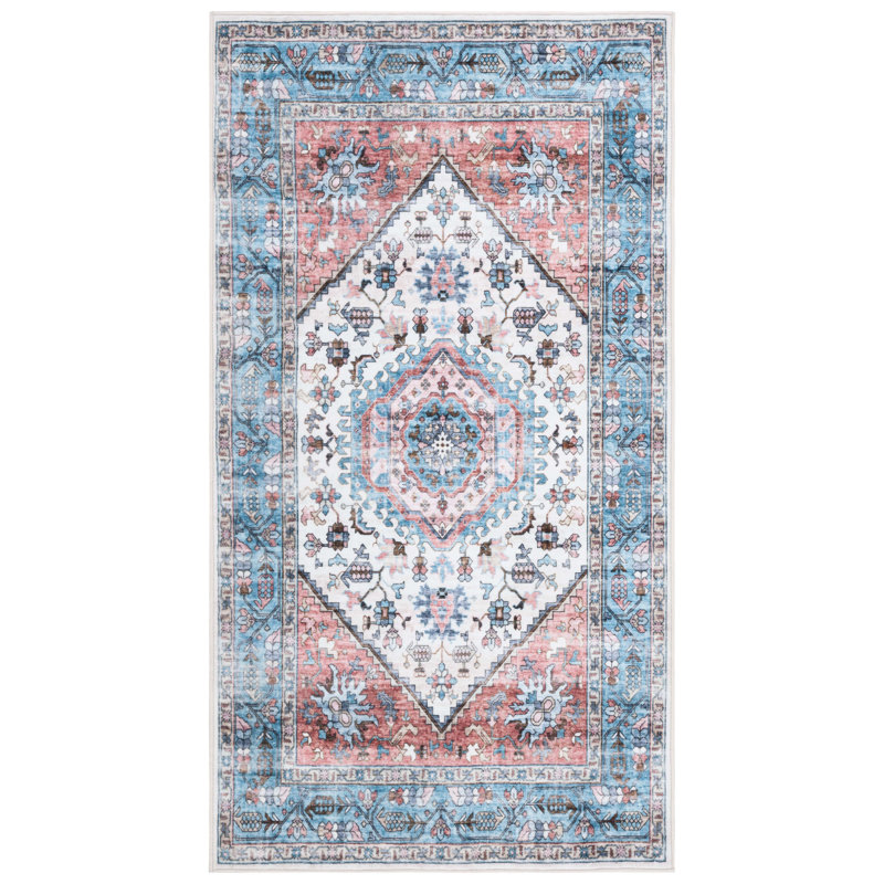 Washable Printed Rug Performance Machine Washable Oriental Rug, Rectangle 2'3" x 3'9"